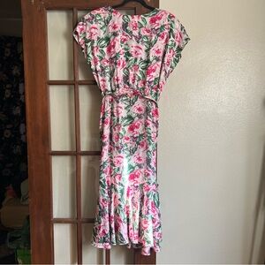 Vintage Nordstrom Silk Floral Midi Dress (16)